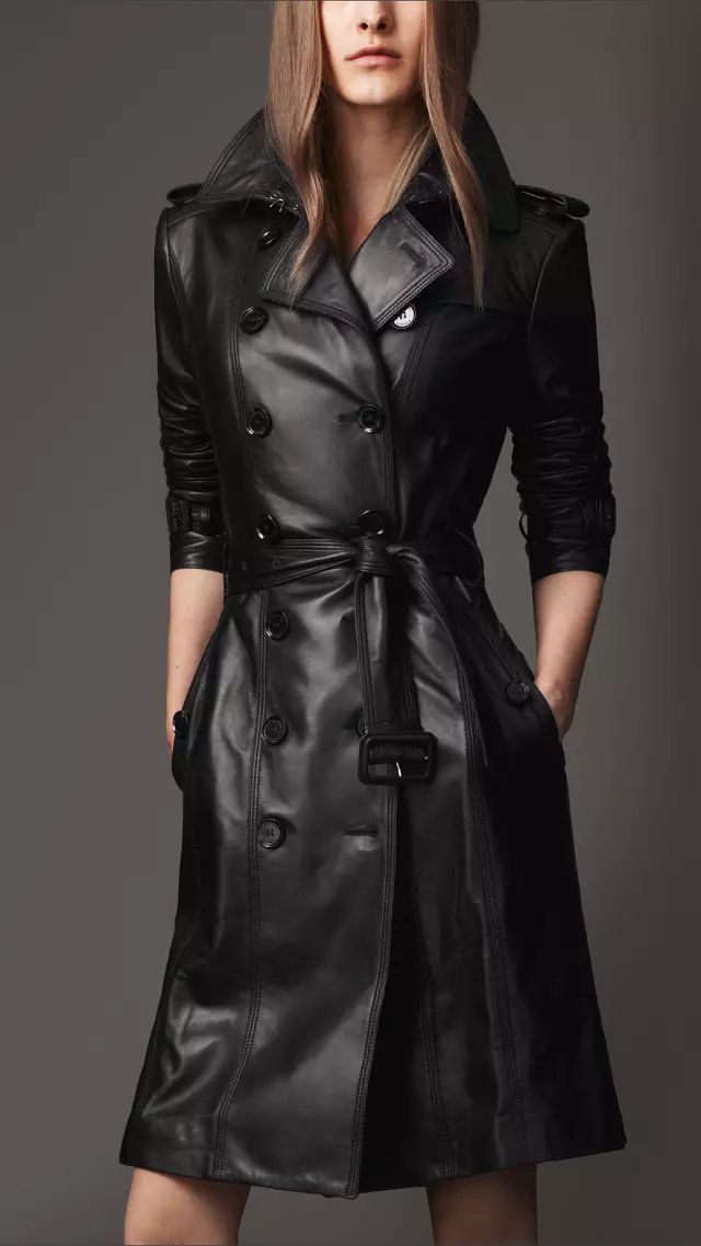 W24044 women  leather coat